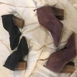 2 pairs of Heeled Booties
